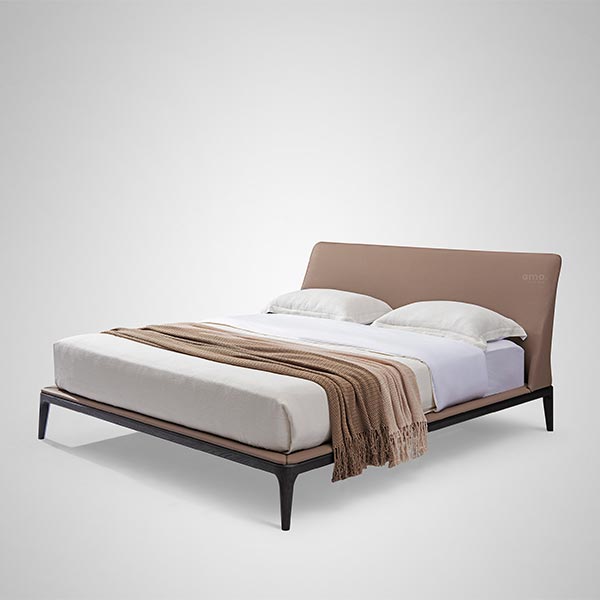 Upholstery bed wooden 4 legs luxury design