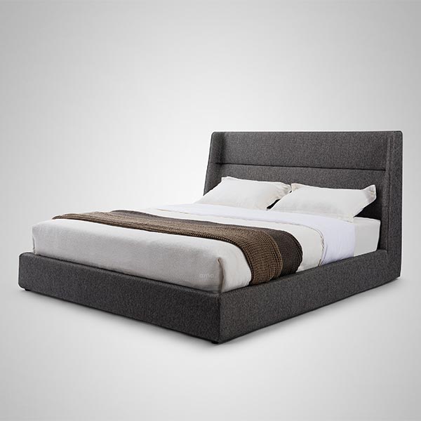 High Back Supporting Fabric Upholstery Bed