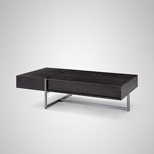 Modern Design Rectangle Indoor Walnut Top Coffee Table