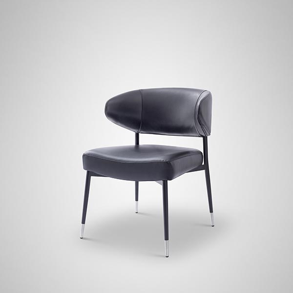 Factory Supply Embrace PU Leather Metal Dining Chair Desk Chair