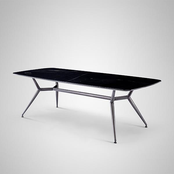 Marble Table Top Modern Stainless Steel Base Dining table