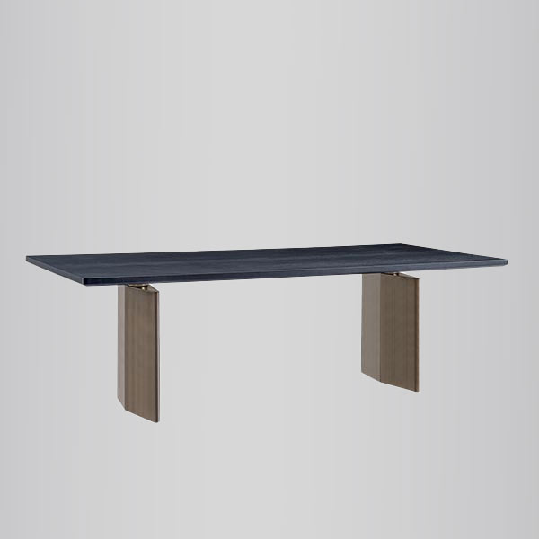 Factory Price Wooden Top Bronze Legs Dining Table