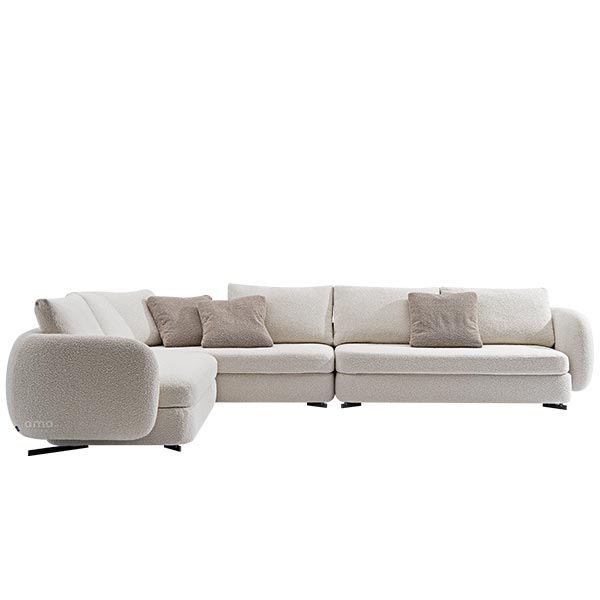 White Fabric Sofa High Quality Free Combination - Image 2