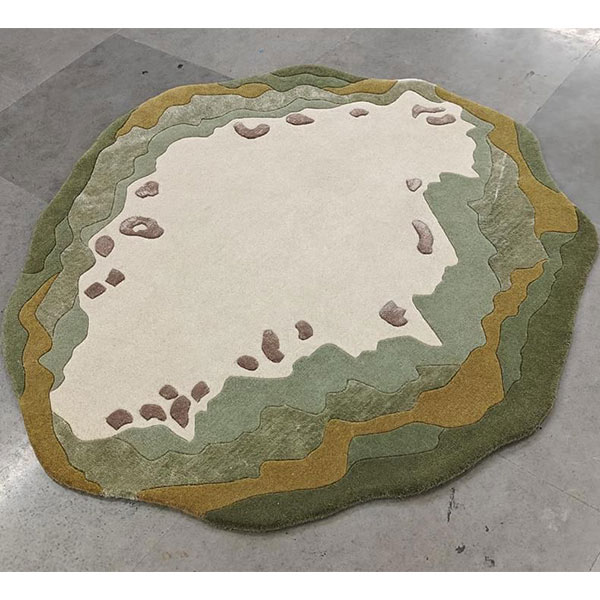 Handtufted carpet in New Zealand; wool and Bamboo Silk